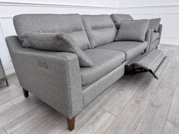 Furniture Village UNIQA Grey Fabric 3 Seater Power Recliner & Loveseat Sofa Set7