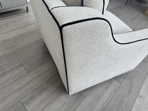 Furniture Village Celine Ivory Cream Woven Fabric Static Armchair16