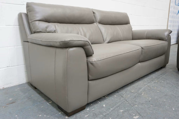 Furniture Village Elephant grey leather standard 3 + 2 seater sofa Set3