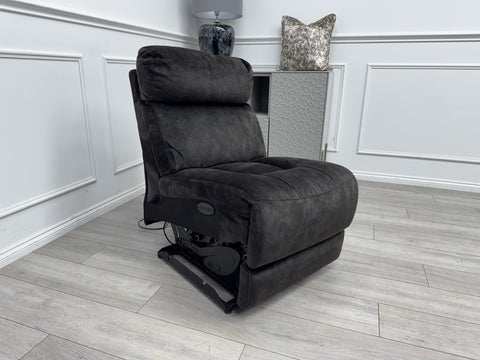 Sofology Radleigh Middle Section Power Recliner & Headrest Velvet Charcoal Grey0