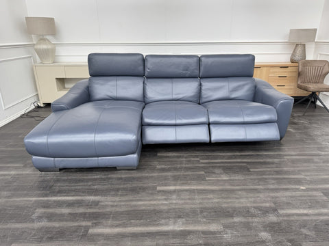 Furniture Village Xavier Chaise End Corner Sofa with Power Recliner + Headrests0