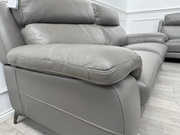 Furniture Village Missouri Power Recliner 3 & Static 2 Seater Sofa Set Grey9