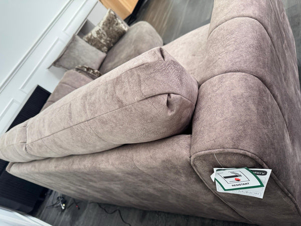 FURNITURE VILLAGE ARIANA 2 Seater Sofa Cuddle Set Classic Back Dapple Chocolate16