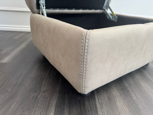 Furniture Village Contempo Beige Fabric Storage Footstool2