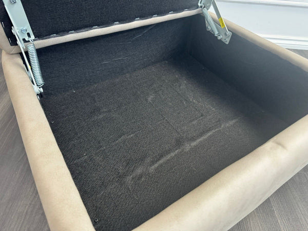 Furniture Village Contempo Beige Fabric Storage Footstool5