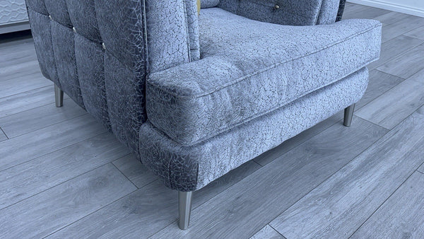 DFS Roulette New Grey Fabric Armchair4