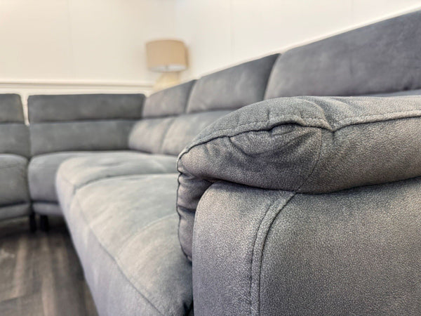 Furniture Village Moet Dark Grey Fabric Power Recliner Corner Sofa Headrests21