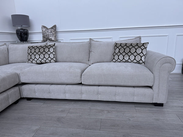 Furniture Village SUMPTUOUS Cream Fabric Corner Sofa 3/CNR/1 RRP £38952