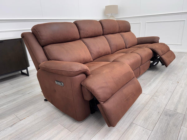 Sofology Gracie 4 Seater Power Recliner Sofa In Brown Material4