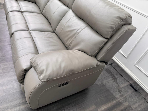 Furniture Village Moreno Power Recliner 3 Seater Sofa Grey Leather11