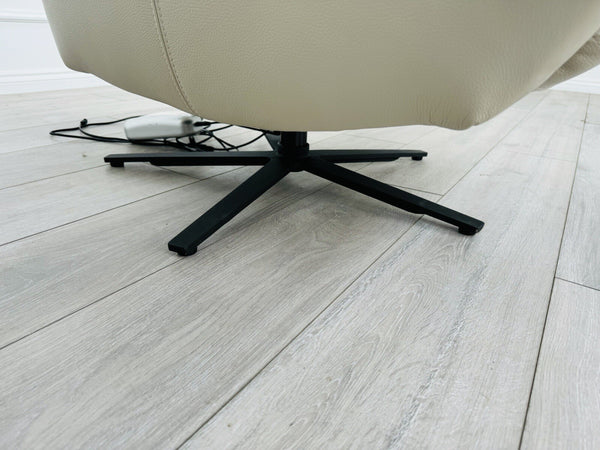 New Gillies Trent TVCH TV Reclining Chair, Feather Grey Genuine Leather RRP£19993