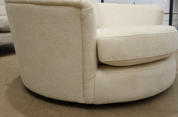 Housing Units cream mix fabric swivel Armchair1
