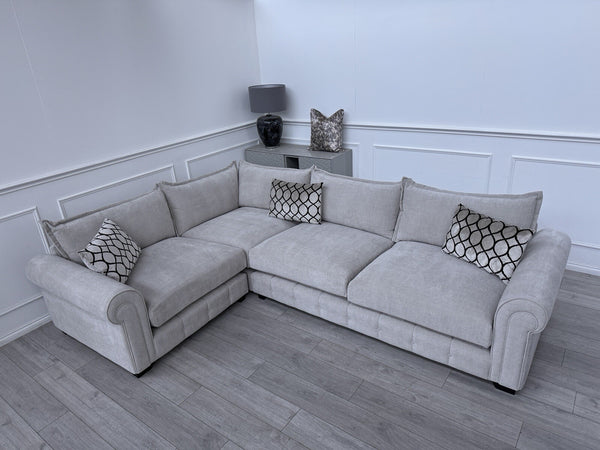 Furniture Village SUMPTUOUS Cream Fabric Corner Sofa 3/CNR/1 RRP £389511