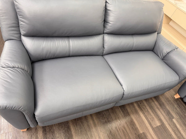 LA Z BOY Vienna Static 3 & Power Recliner 2 Seater Sofa Set Blue Leather22