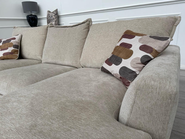 Furniture Village Sofia Beige Fabric Corner Sofa with Chaise End9