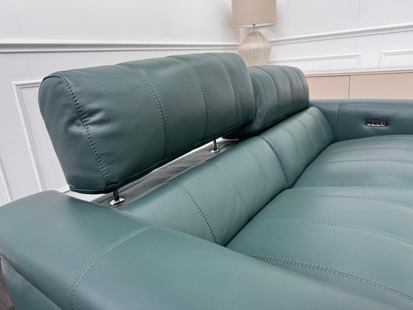 Furniture Village Homestage Lake Green 3 Seater Sofa Power Recliner + Headrest9