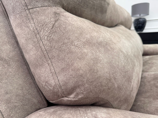 Furniture Village Sloane 3+2 Seater Sofa Set Power Recliner Mink Fabric12