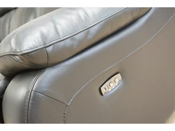 Furniture Village Moreno Black Leather Power Recliner 3 & 3 Seater Sofa Set5