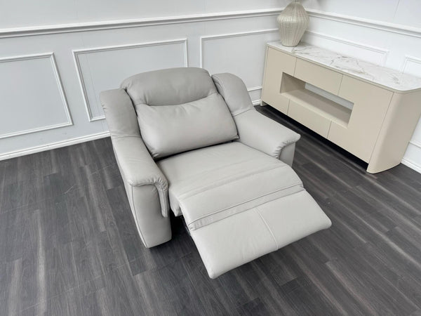 G Plan Firth Grey Leather Power Recliner Armchair2