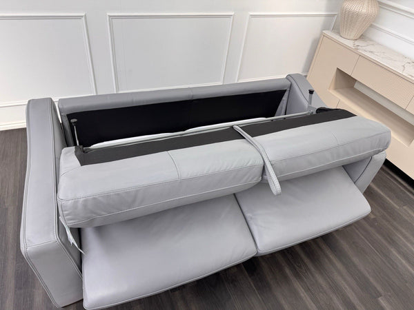 Furniture Village Optimus 3 Seater Sofabed Sofa Grey Leather12