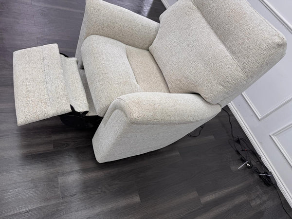 Parker Knoll Hudson 23 Beige Fabric Armchair Power Recliner & Headrest & Lumbar9