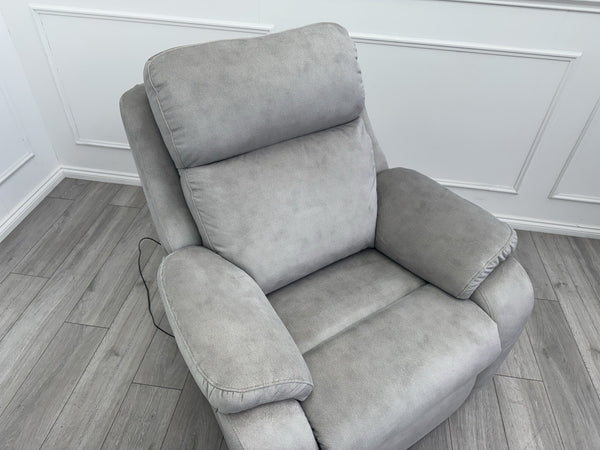 G Plan Kingsbury Power Recliner Armchair Grey Stingray Fabric RRP £242521