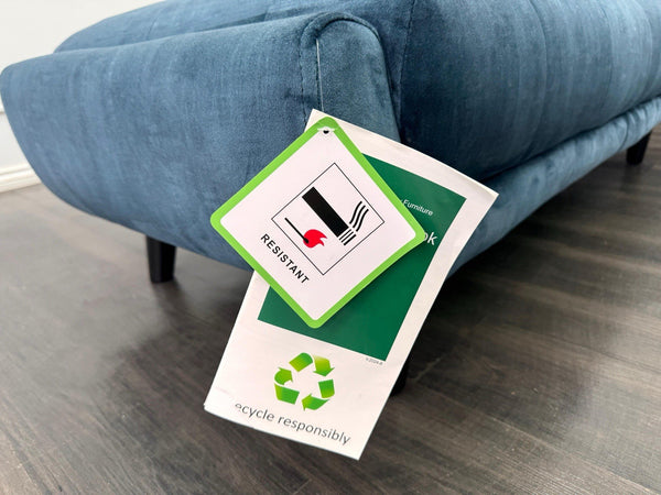 Furniture Village Rene Heritage Airforce Fabric Large Footstool5