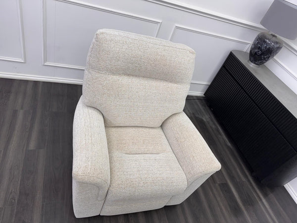 Parker Knoll Hudson 23 Beige Fabric Armchair Power Recliner & Headrest & Lumbar13