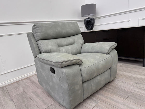 DFS Foster Manual Recliner Armchair Grey Velvet9