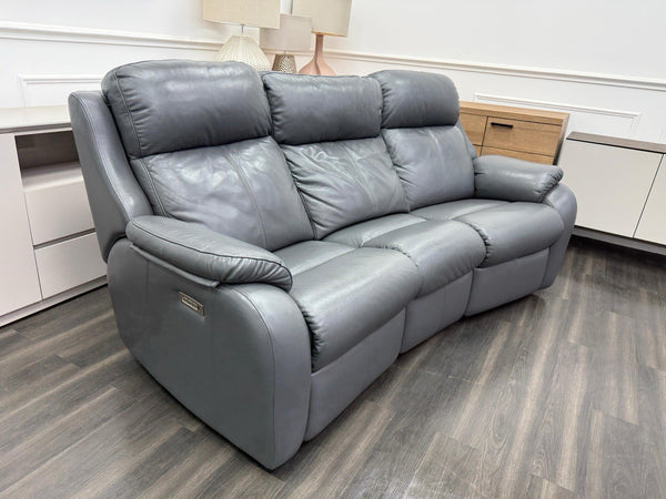 G Plan Kingsbury Capri Seal Leather 3 Seater Curved Sofa Power Recliner15