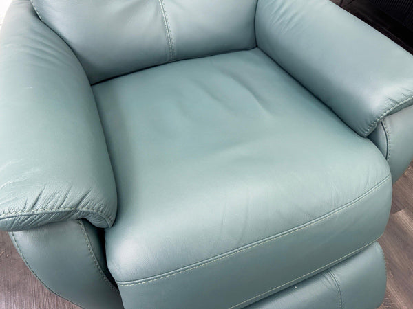 Furniture Village Rowen Lake Green Leather Armchair Pwr Recliner+Swivel+Rocking11