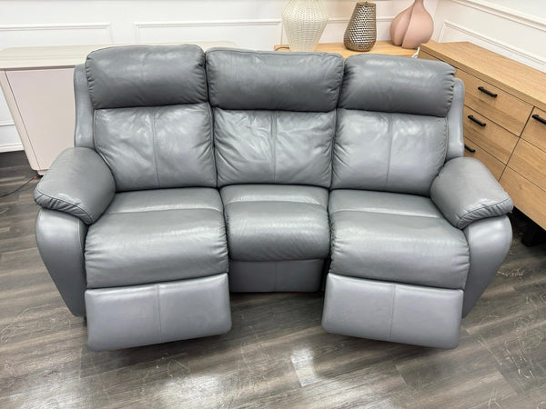 G Plan Kingsbury Capri Seal Leather 3 Seater Curved Sofa Power Recliner8