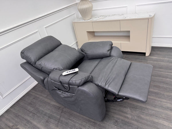 G Plan Kingsbury Cambridge Petrol Blue Power Rise And Recliner Armchair Headrest2