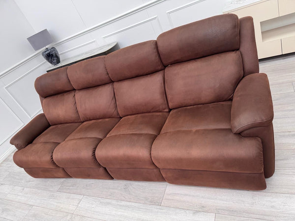 Sofology Gracie 4 Seater Power Recliner Sofa In Brown Material11