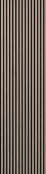 NEW Premium Acoustic Slat Real Wood Wall Panel - Dark Oak / 2.4m x 0.6m (1.44m2)3