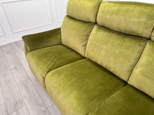 Sofology Parker Static 3 Seater Green Fabric Sofa6