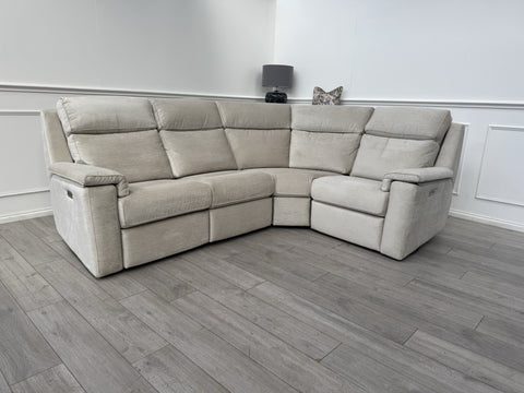 G PLAN Thornbury Triple Power Recliner Corner Sofa Cream Fabric Modular0