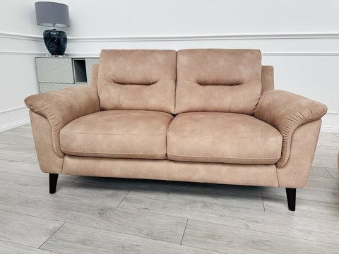 DFS Reynolds 2 Seater Sofa in Beige/Camel Soft Fabric0