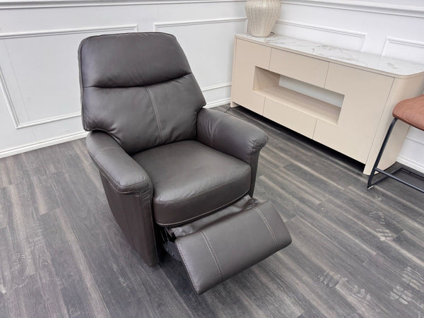 FV Lille Dark Brown Leather Armchair Power Recliner1
