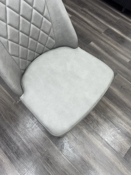 Furniture Village Mars/Jupiter Grey faux leather swivel dining chair (Pre-sale)6