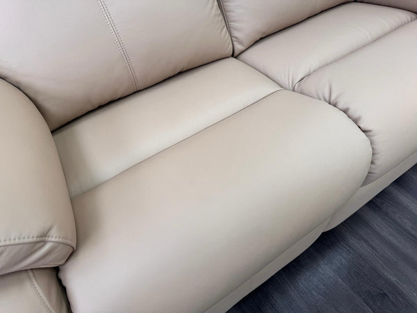 G Plan Kingsbury Beige  Leather 3 Seater Sofa Power Recliner Headrest & Lumbar21