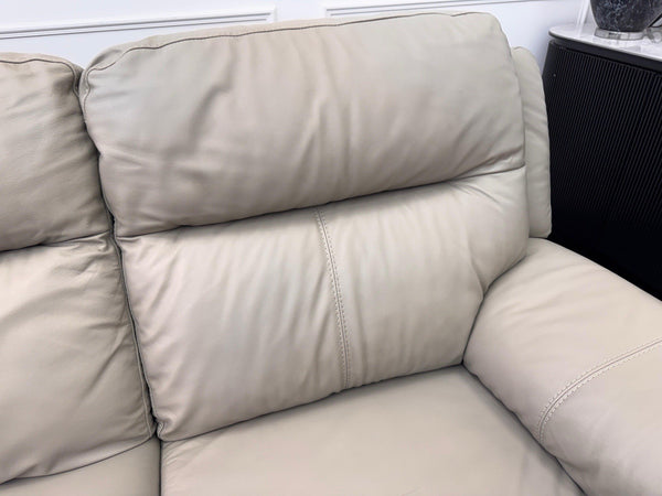 Furniture Village TOUCH 3 Seater Power Recliner Sofa Taupe Leather10