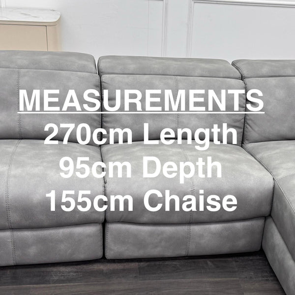 Furniture Village Xavier Chaise End Corner Sofa with Power Recliner + Headrests23