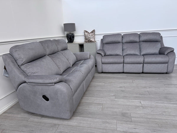 G Plan Kingsbury Charcoal Stingray 3 & 3 Seater Sofa Set Manual Recliners2