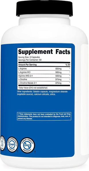 Nutricost Nitric Oxide Booster 2250mg 90 Capsules 30 Servings EXP 07/20294