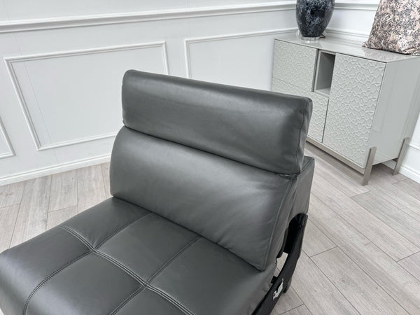 Sofology Marvella Charcoal Grey Leather Middle Section Power Recliner Seat5
