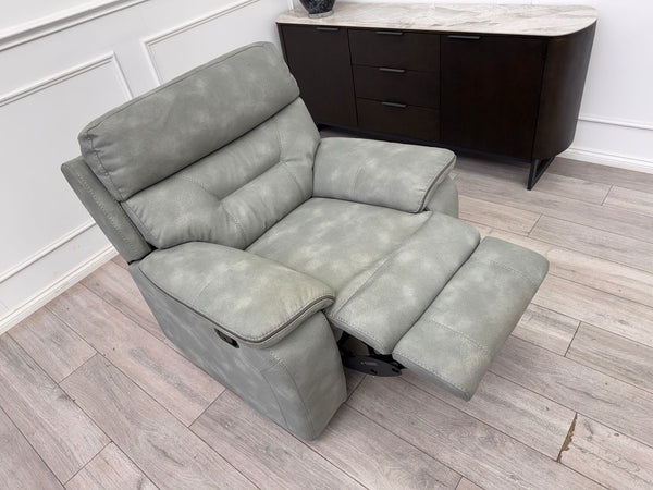 DFS Foster Manual Recliner Armchair Grey Velvet7