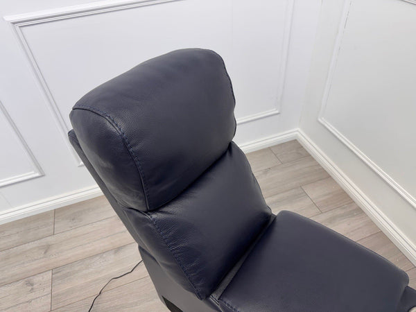 Sofology Radleigh Console Navy Leather Cup Holders Storage3