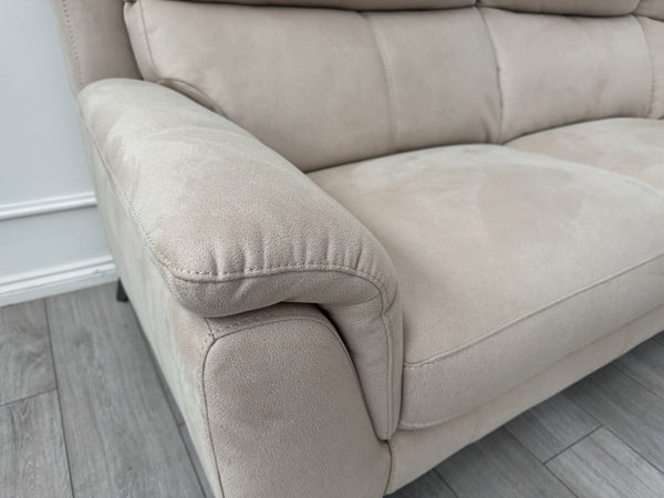 Furniture Village Contempo Static Corner Sofa In Beige Fabric6