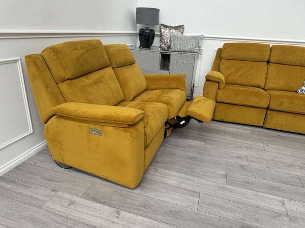 G Plan Thornbury/Harper 2+2 Seater Sofa Set Power Recliner Mustard RRP £75905